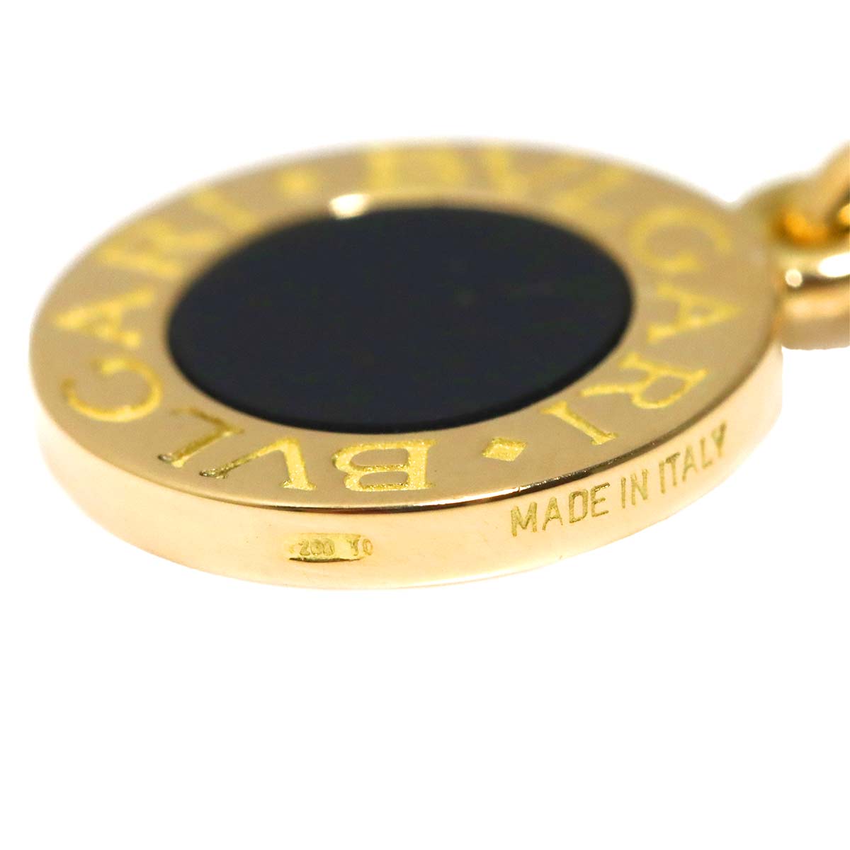BVLGARIBVLGARI Onyx Pendant Top Charm 18K YG 750