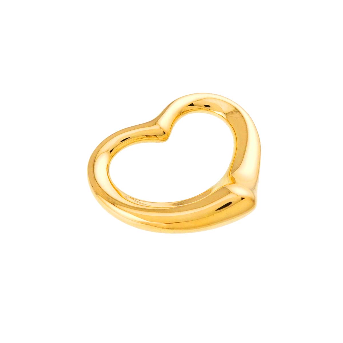 Open Heart Pendant Top 18K Yellow Gold 750