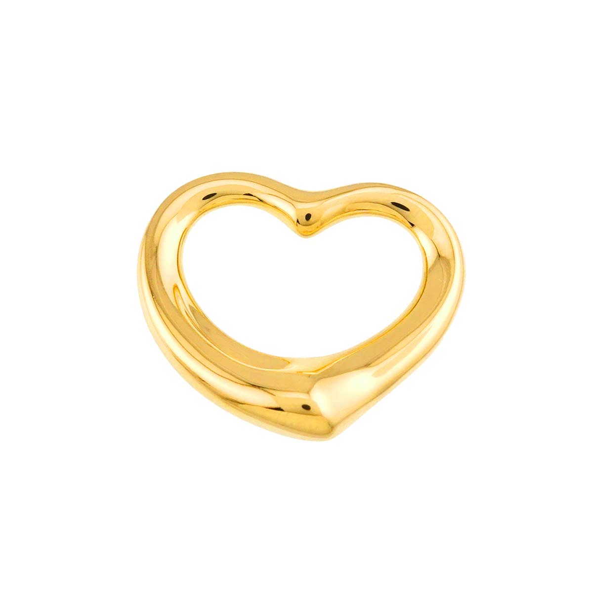 Open Heart Pendant Top 18K Yellow Gold 750