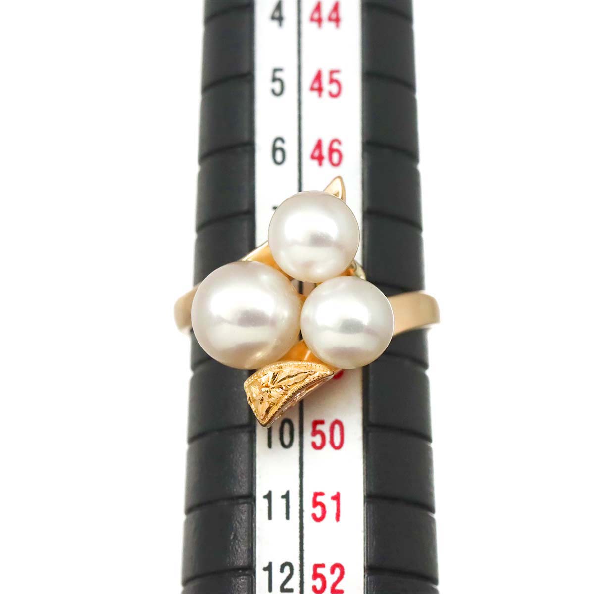 Aurora Akoya Pearl 6.7-5.6mm Ring 18K PG 750 Size4.5(US)