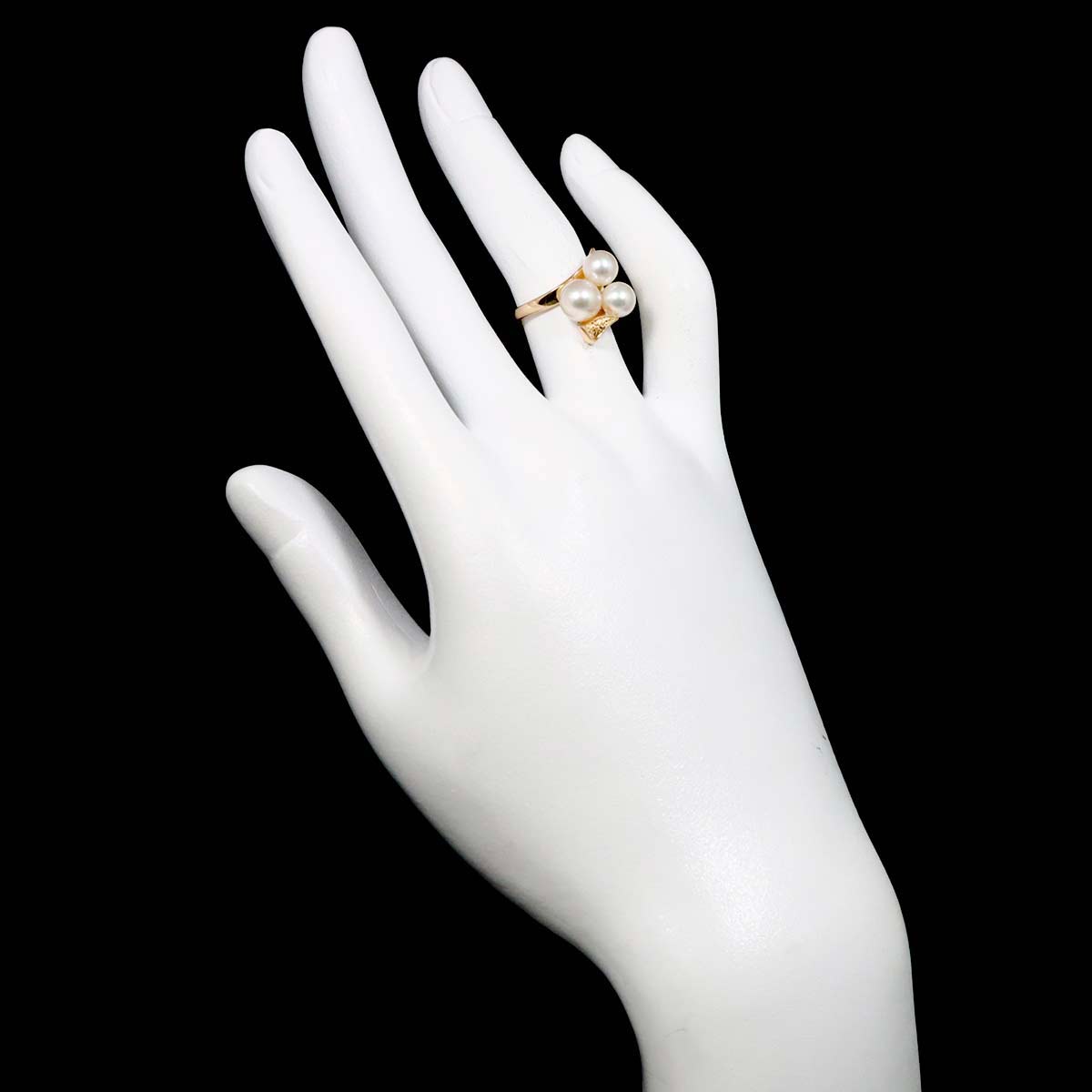 Aurora Akoya Pearl 6.7-5.6mm Ring 18K PG 750 Size4.5(US)
