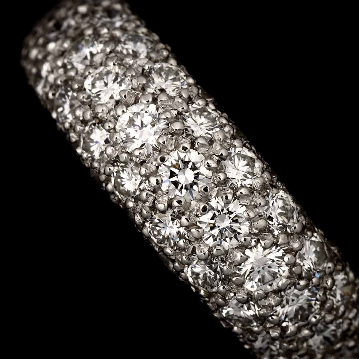 Diamond Ring 18K White Gold 750 size45 3.25(US)