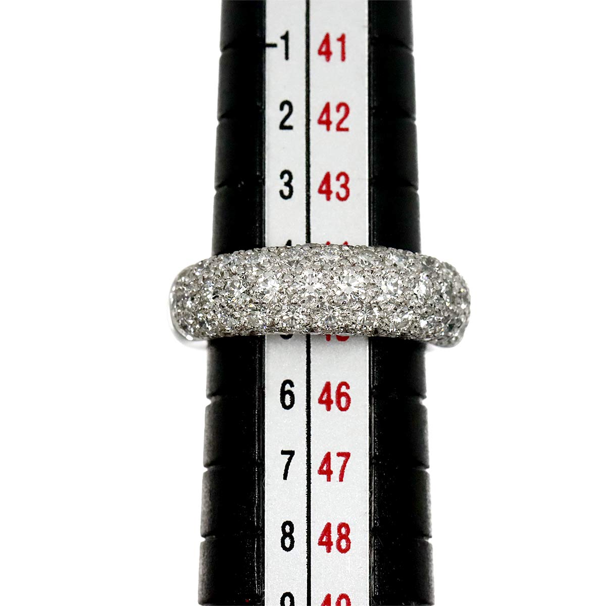 Diamond Ring 18K White Gold 750 size45 3.25(US)