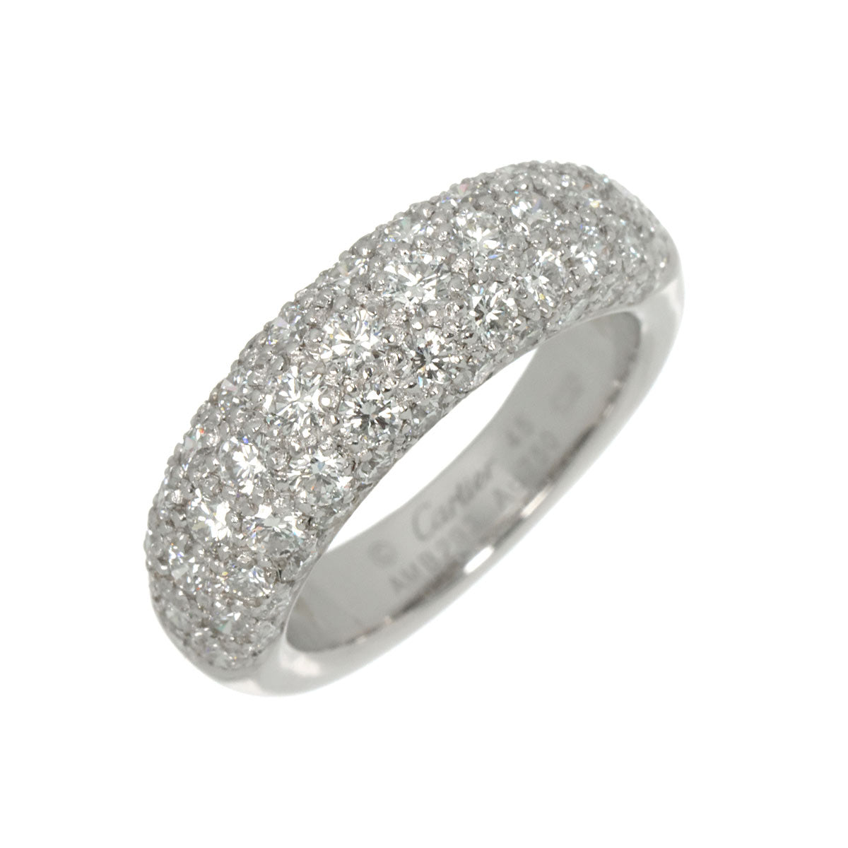 Diamond Ring 18K White Gold 750 size45 3.25(US)