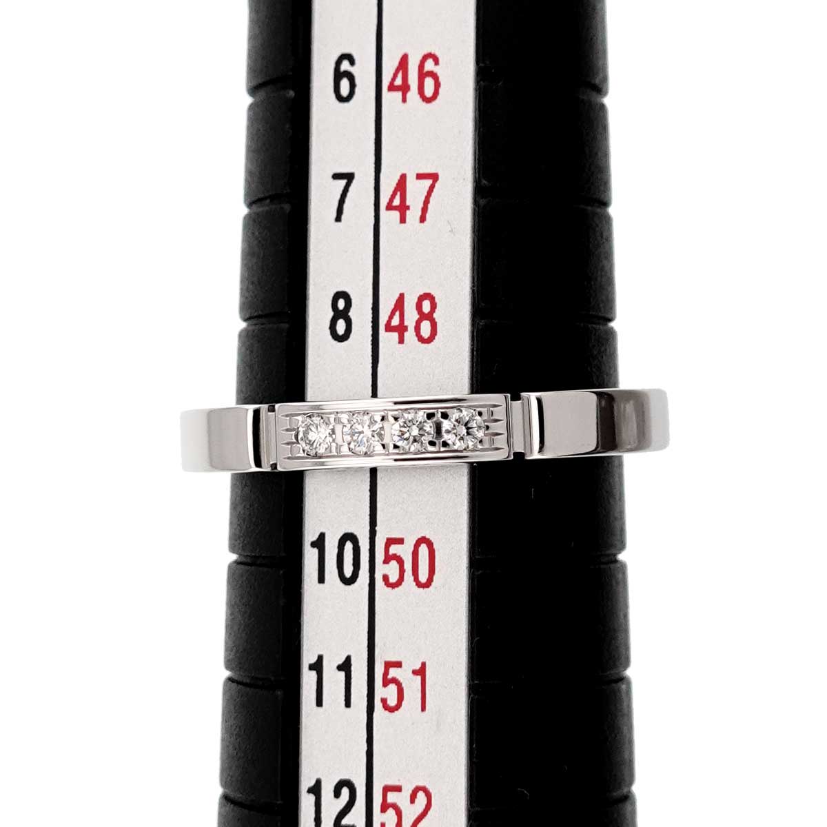 Maillon Panthere Diamond Ring 18K WG 750 Size49 4.75-5(US)