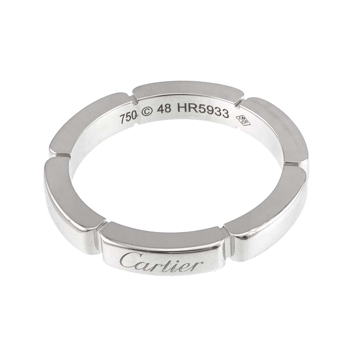 Maillon Panthere Ring 18K White Gold 750 Size48 4.5(US)