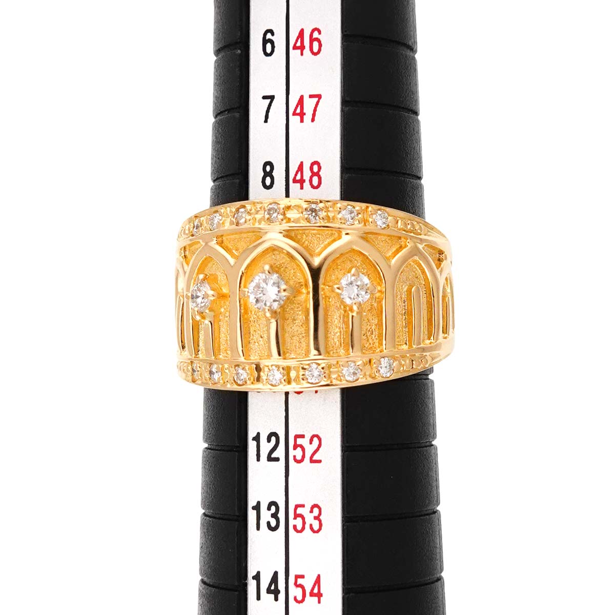 Diamond 0.25ct Ring 18K YG 750 Size5-5.25(US)