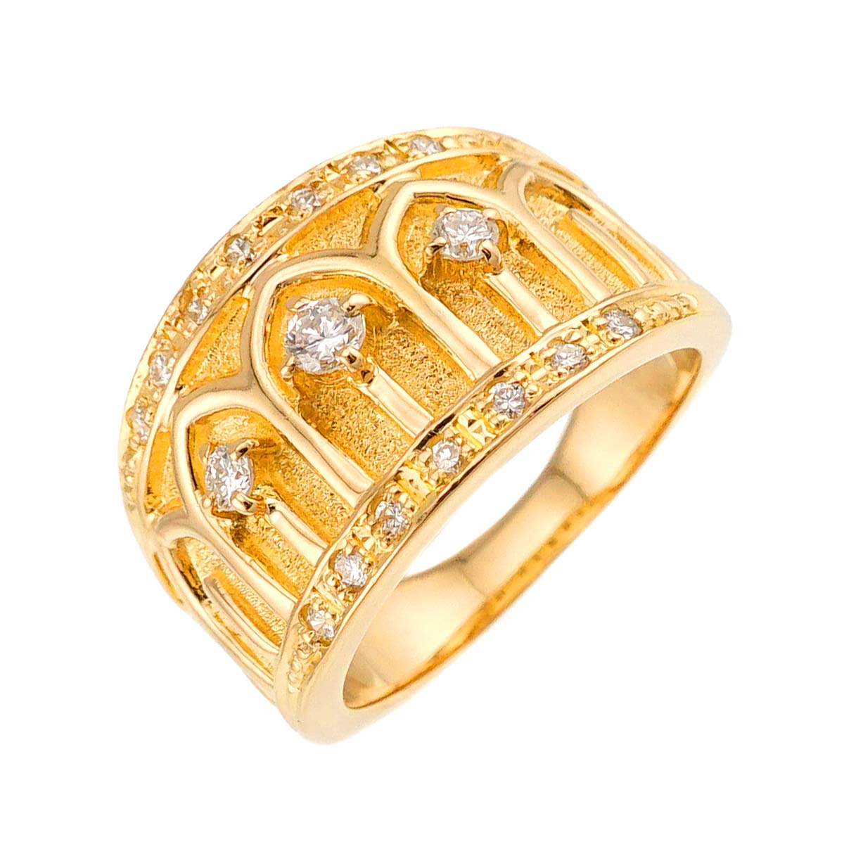 Diamond 0.25ct Ring 18K YG 750 Size5-5.25(US)