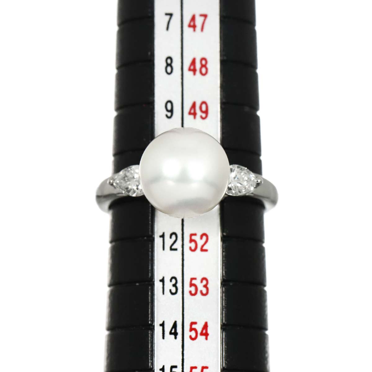Akoya Pearl 9.2mm Diamond 0.30ct Ring Pt size5.5-5.75(US)