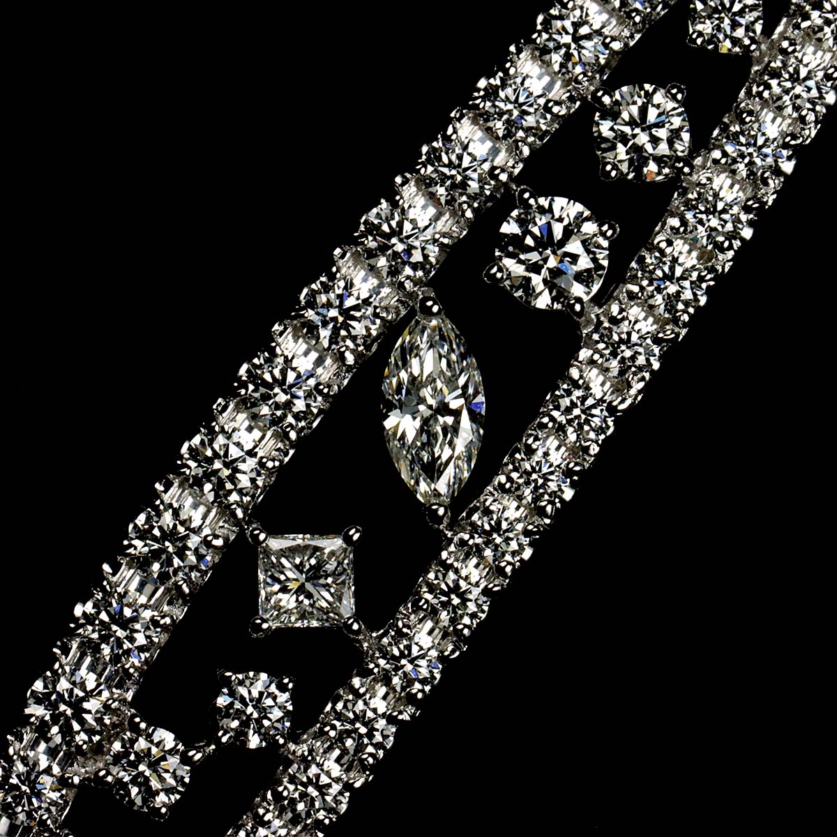 Sarah South Sea pearl Akoya Pearl Diamond 4.05ct Necklace 18K WG