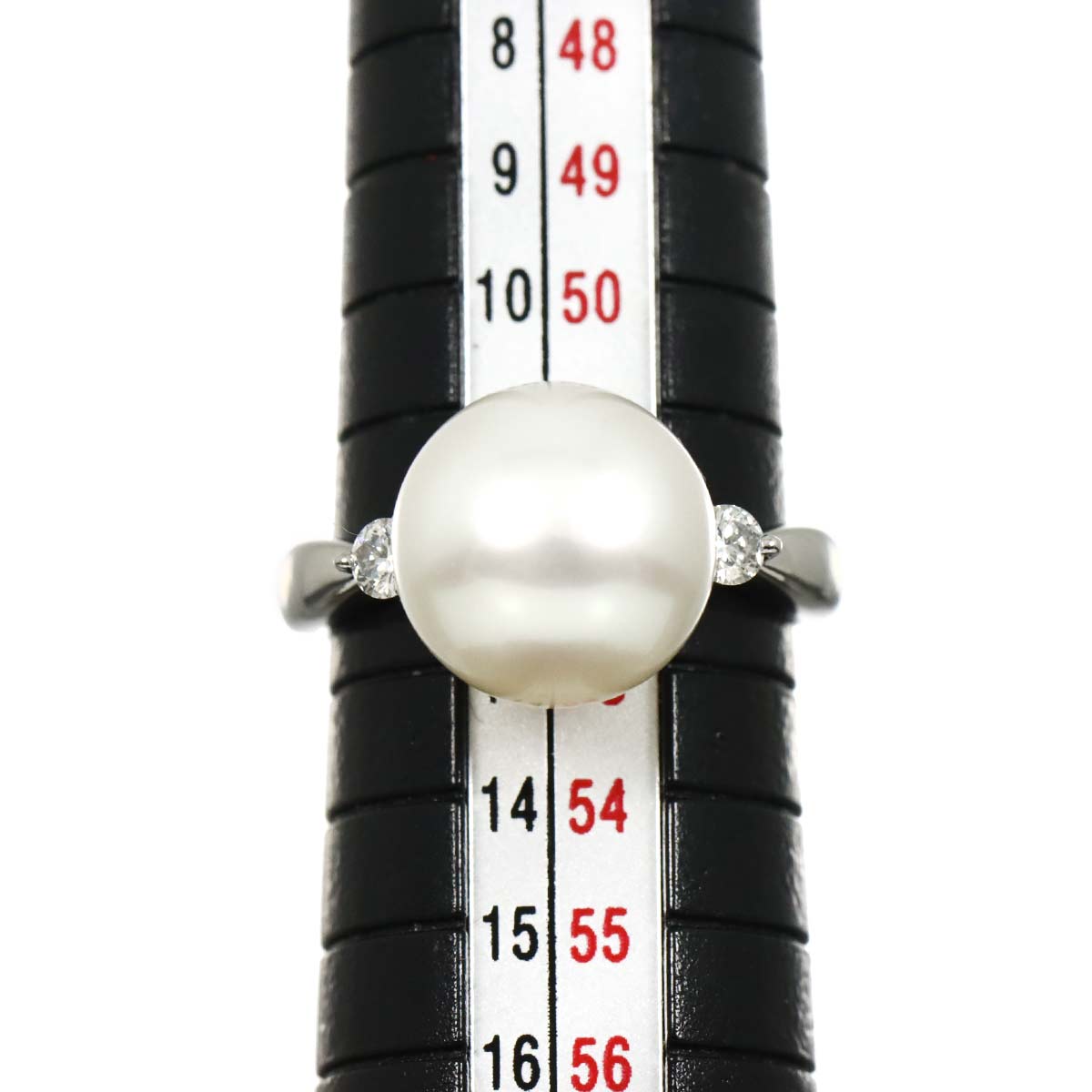 South Sea pearl 11.3mm Diamond 0.16ct Ring Platinum size6(US)