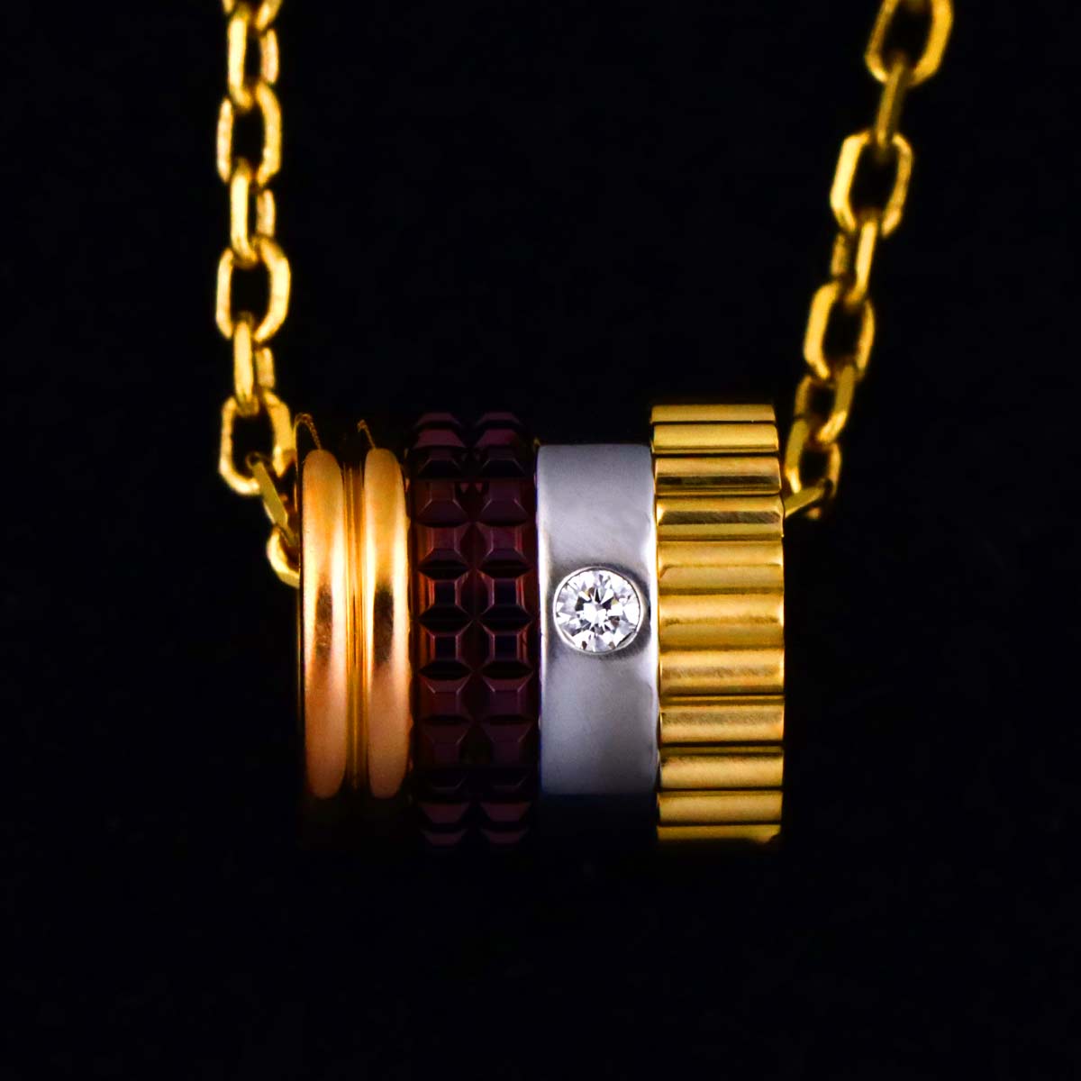 Quatre classique SM Diamond Necklace 18K YG WG PG 750 PVD