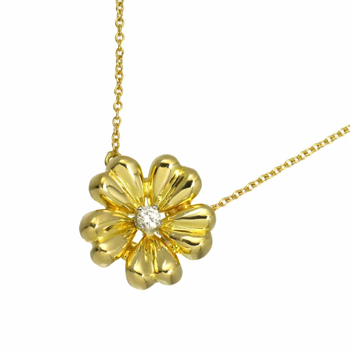 Diamond Necklace 18K Yellow Gold 750