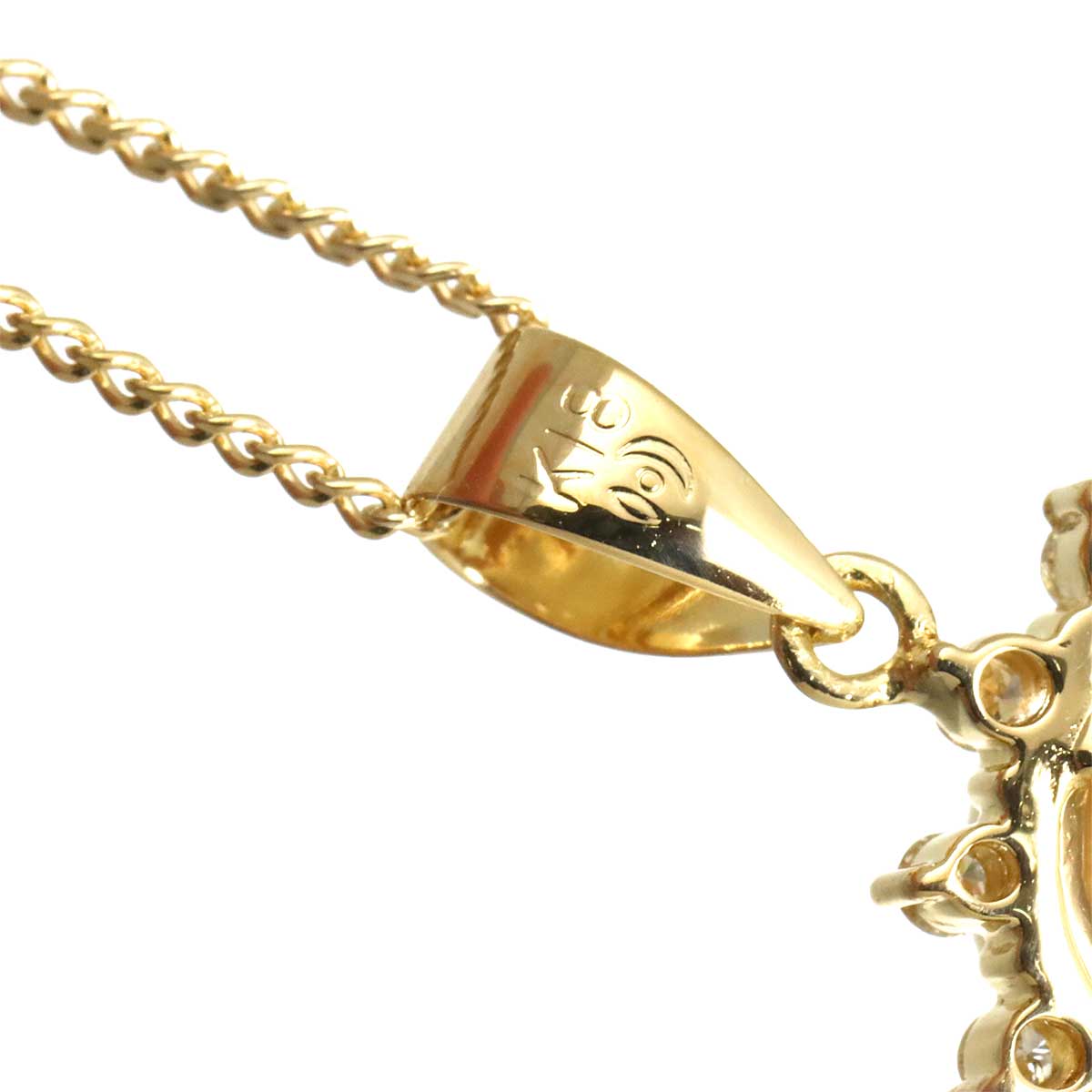 Akoya Pearl 8.0mm Diamond 0.15ct Necklace 18K YG 750