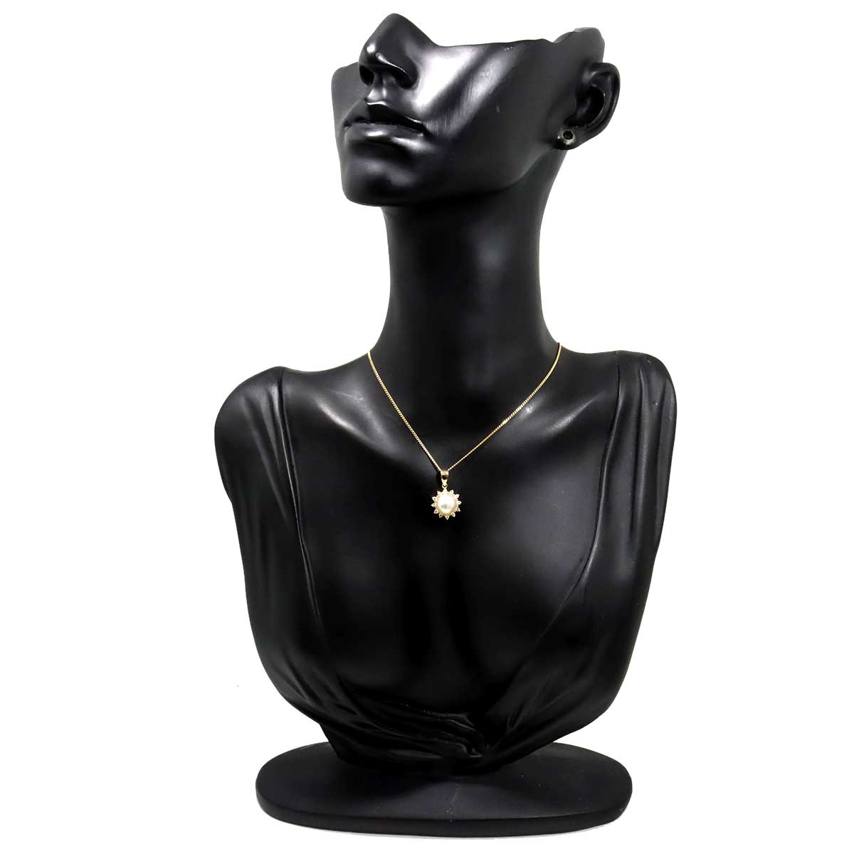 Akoya Pearl 8.0mm Diamond 0.15ct Necklace 18K YG 750