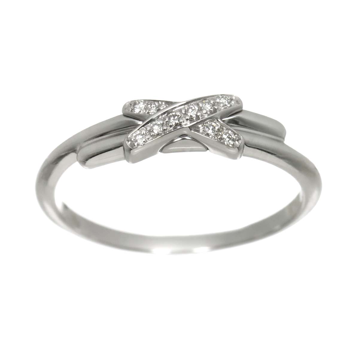 Jeux de Liens Diamond Ring 18K White Gold 750 size49 4.75-5(US)