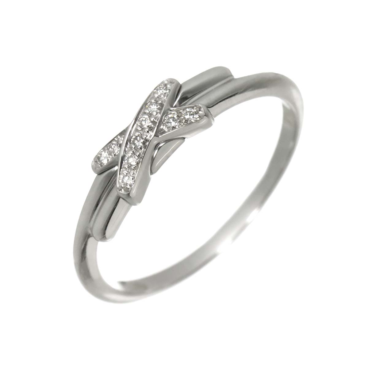 Jeux de Liens Diamond Ring 18K White Gold 750 size49 4.75-5(US)