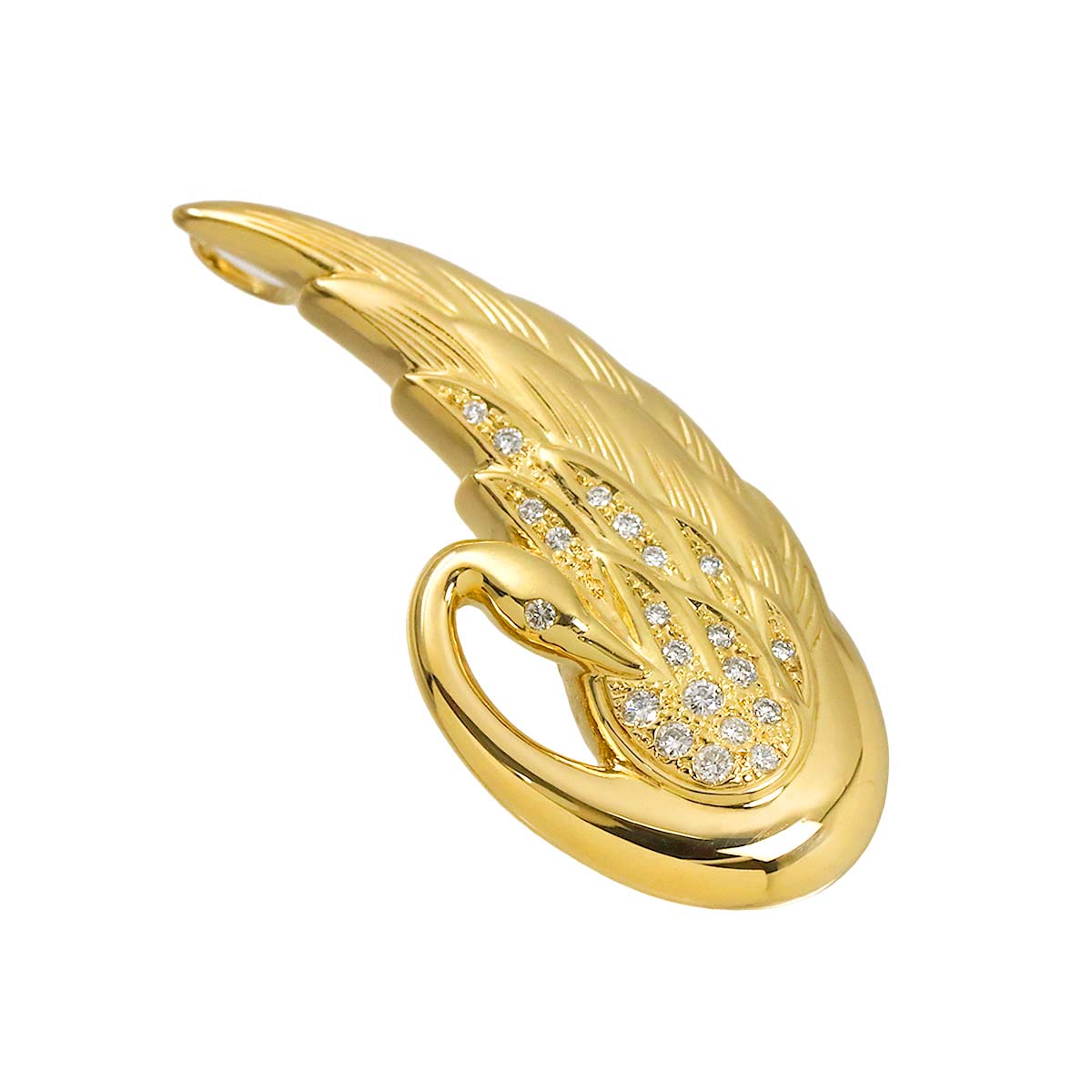 Diamond 0.25ct Bird Brooch 18K YG 750
