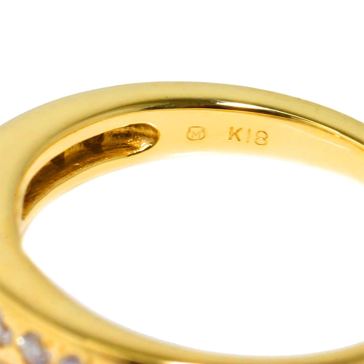 Akoya Pearl 6.6mm Diamond Ring 18K YG 750 Size5.75-6(US)
