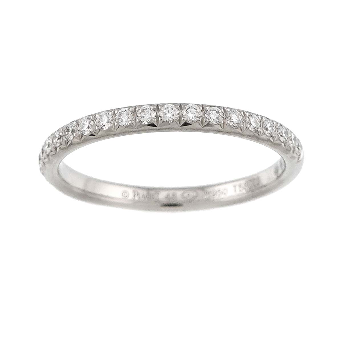 Lime light Half Diamond Ring Pt Platinum size48 4.5(US)