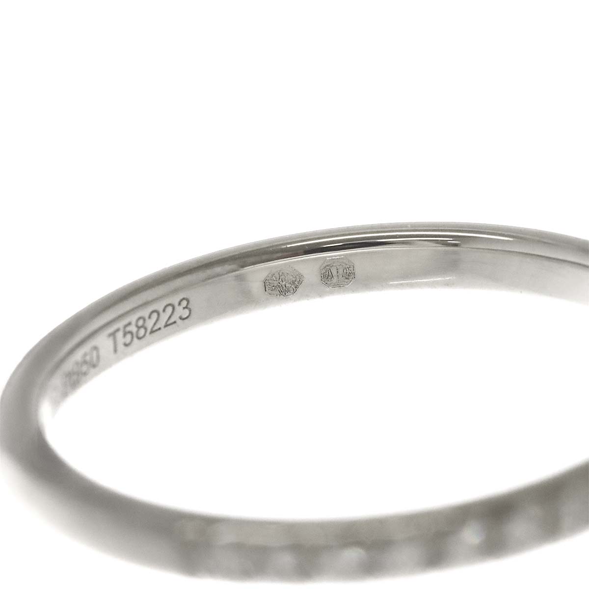 Lime light Half Diamond Ring Pt Platinum size48 4.5(US)