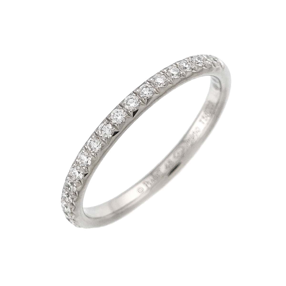 Lime light Half Diamond Ring Pt Platinum size48 4.5(US)