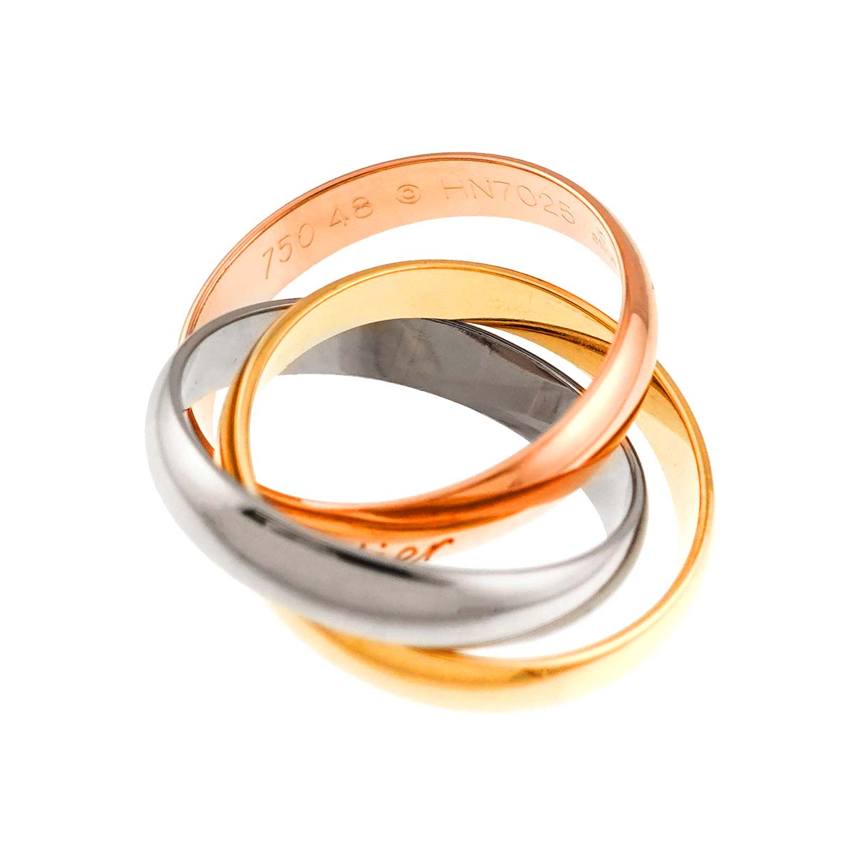 Trinity Ring MM 18K YG WG PG 750 Size48 4.5(US)