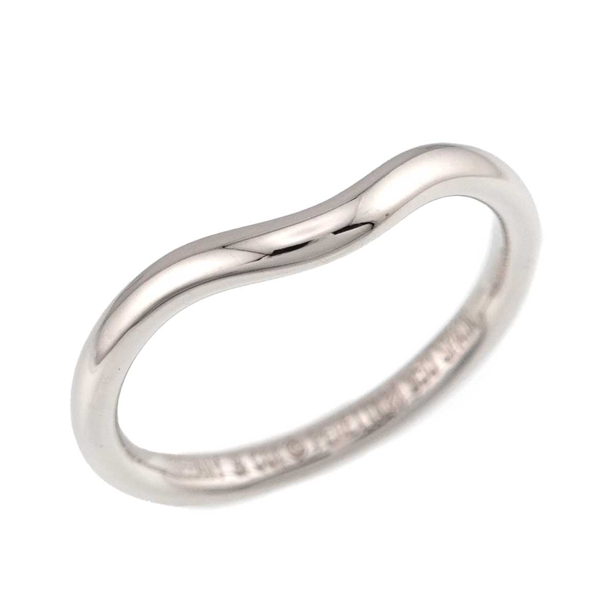Curved Band Ring Platinum size4(US)