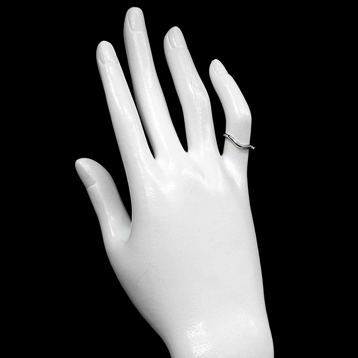 Curved Band Ring Platinum size4(US)