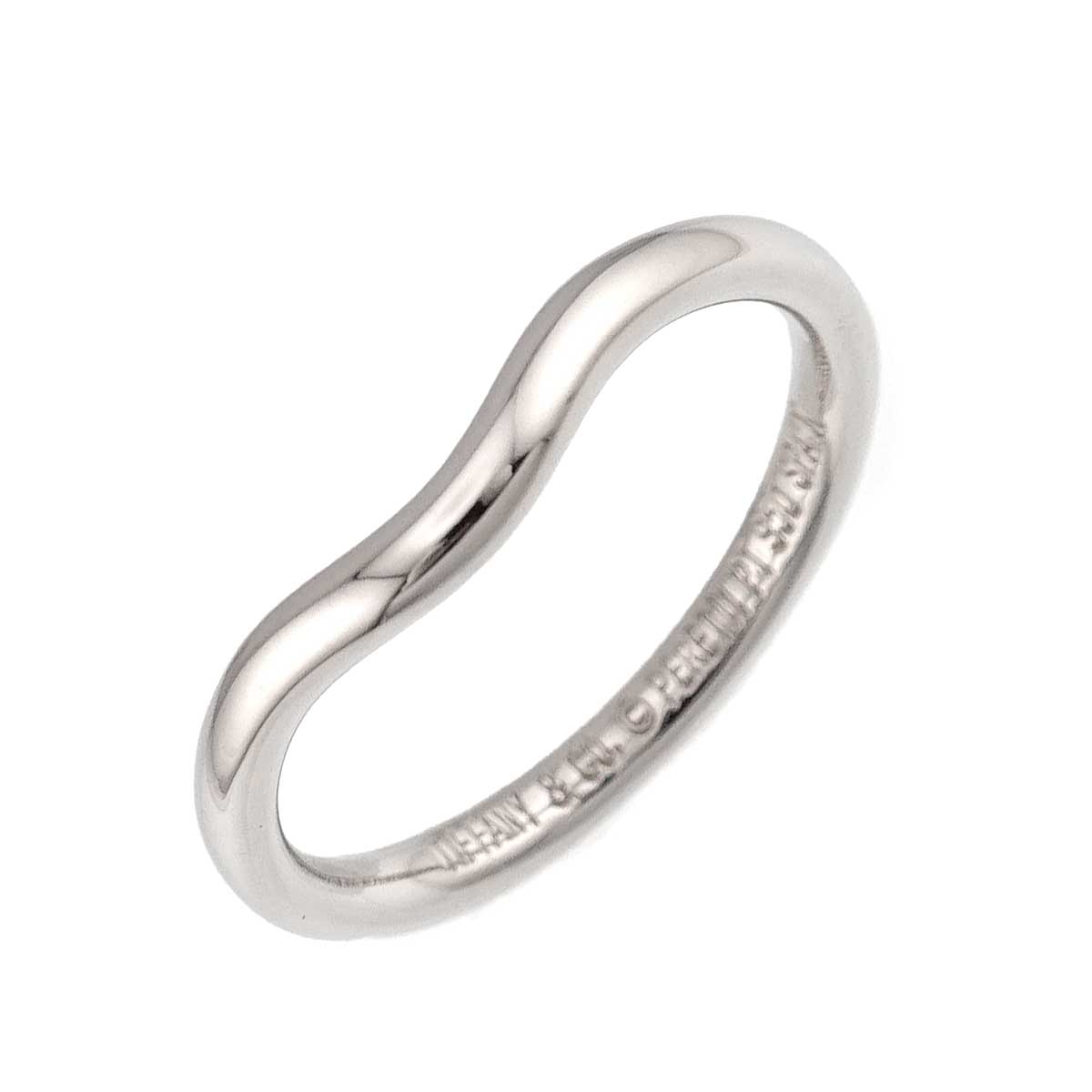 Curved Band Ring Platinum size4(US)