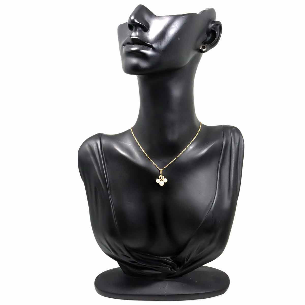Akoya Pearl 5.2-4.2mm Diamond Necklace 18K YG 750