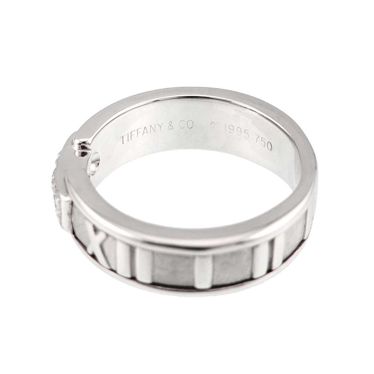 Atlas Diamond Ring 18K White Gold 750 size4.75-5(US)