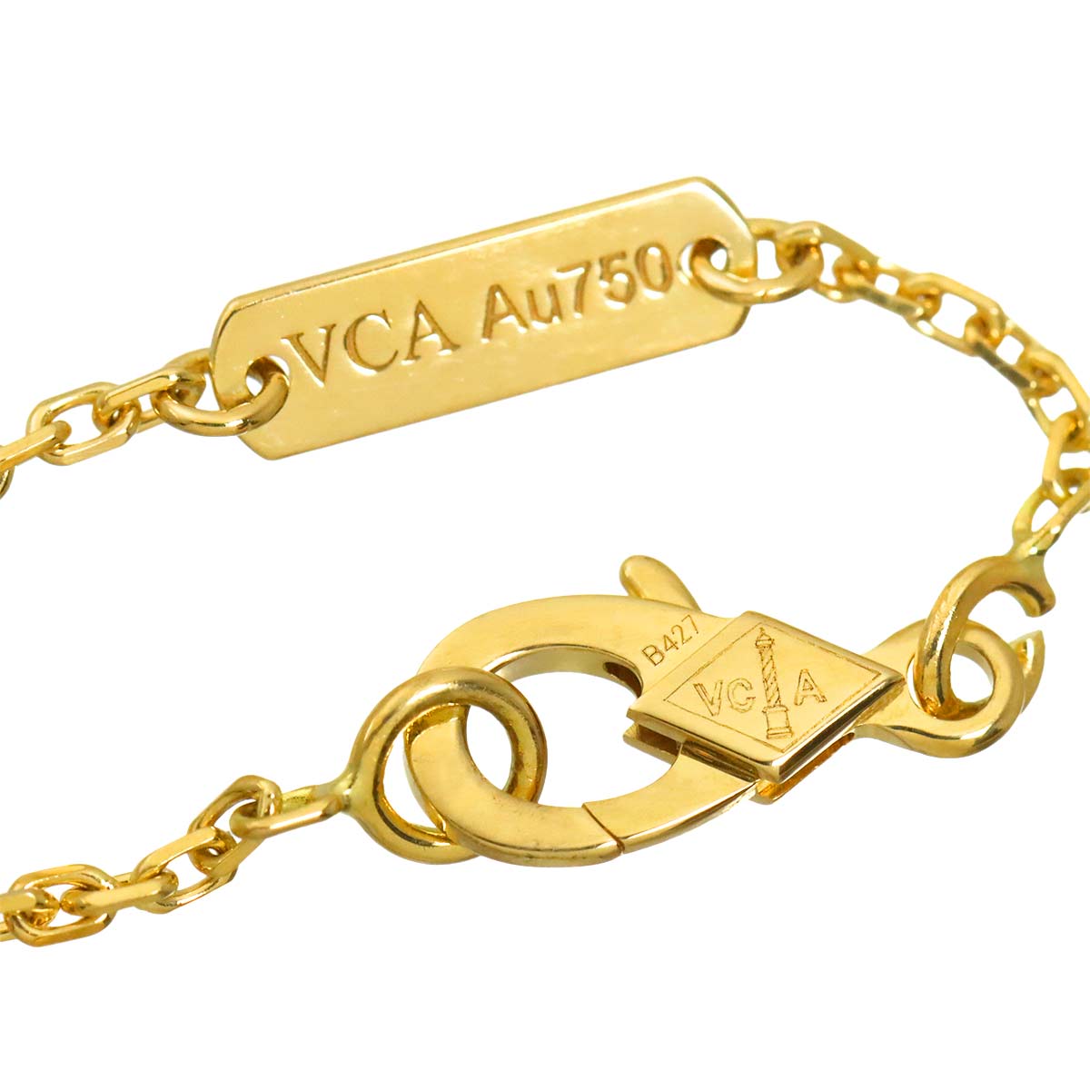 Vintage Alhambra Onyx Necklace 18K YG 750