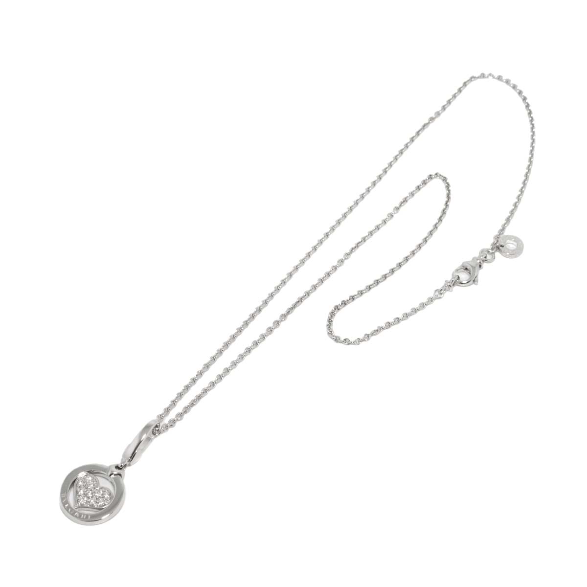 Tondo Heart Diamond Necklace 18K White Gold 750