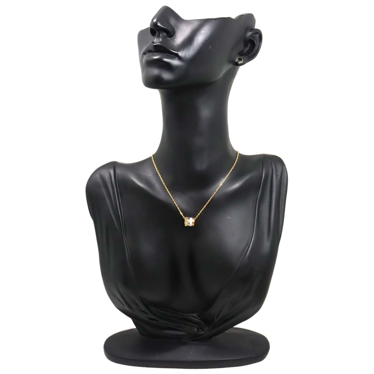 Quatre White SM Diamond Necklace 18K YG WG PG 750 Ceramic