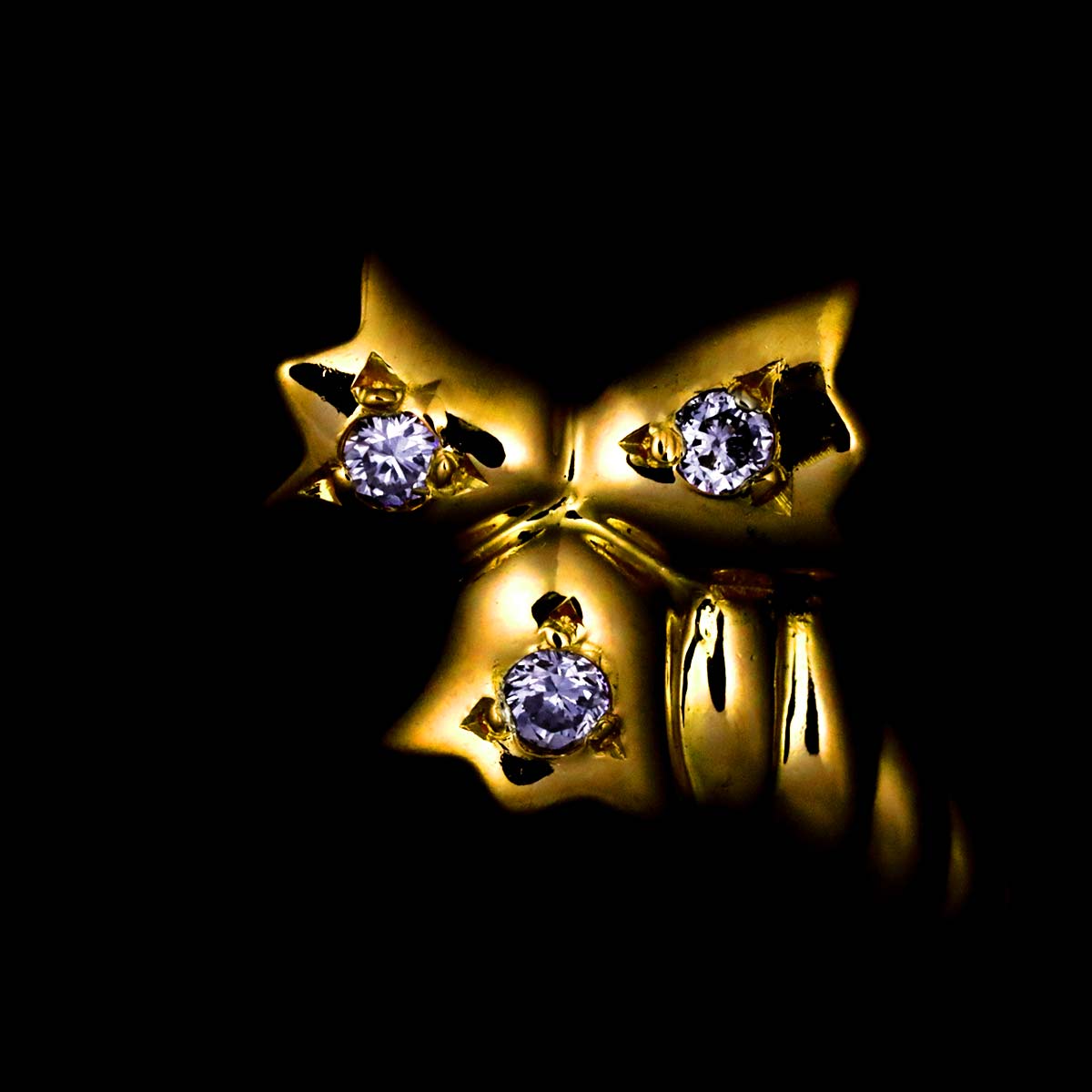 Diamond 0.03ct/0.03ct Earrings Pierced 18K YG 750