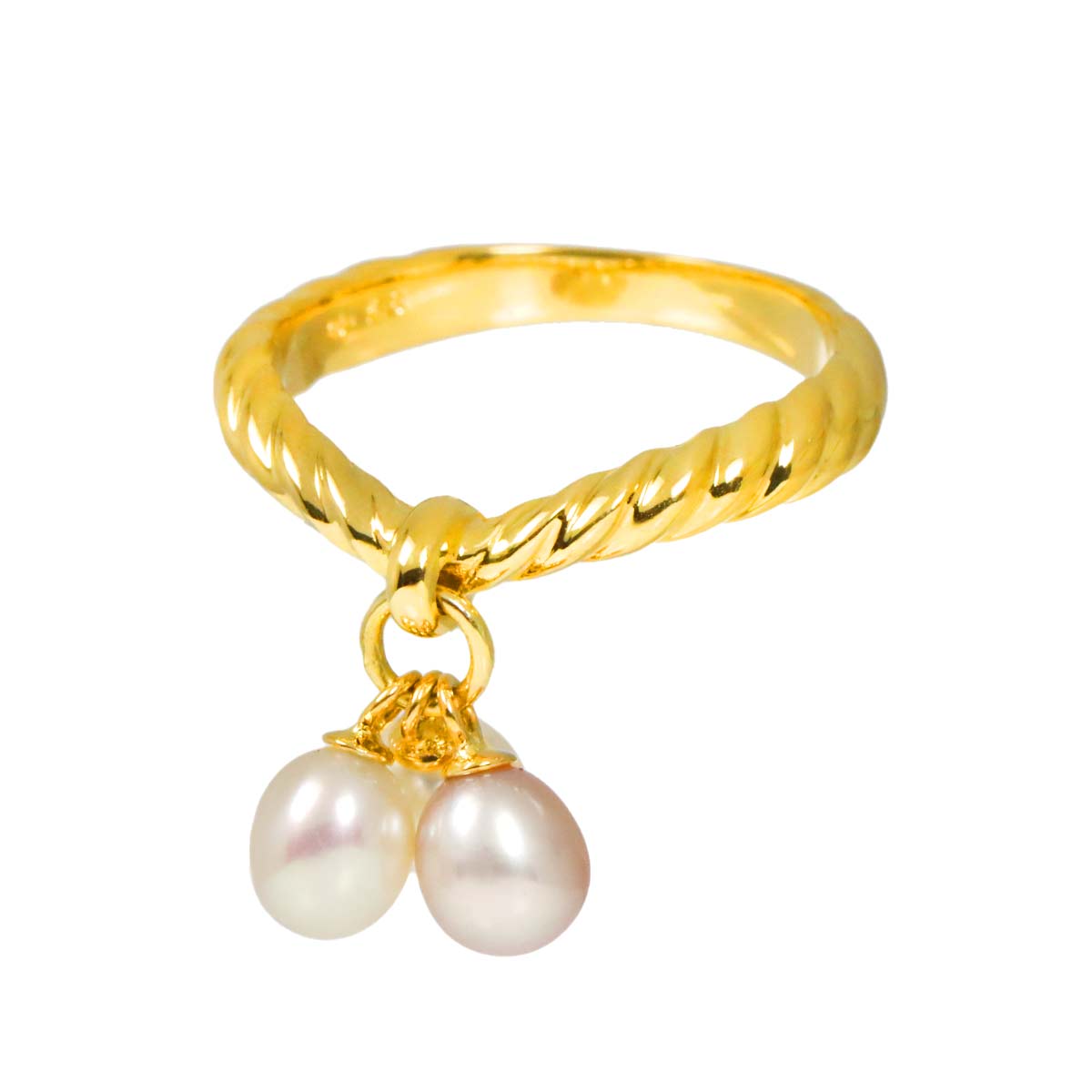 Freshwater cultured pearl Ring 18K YG 750 size4.5-4.75(US)