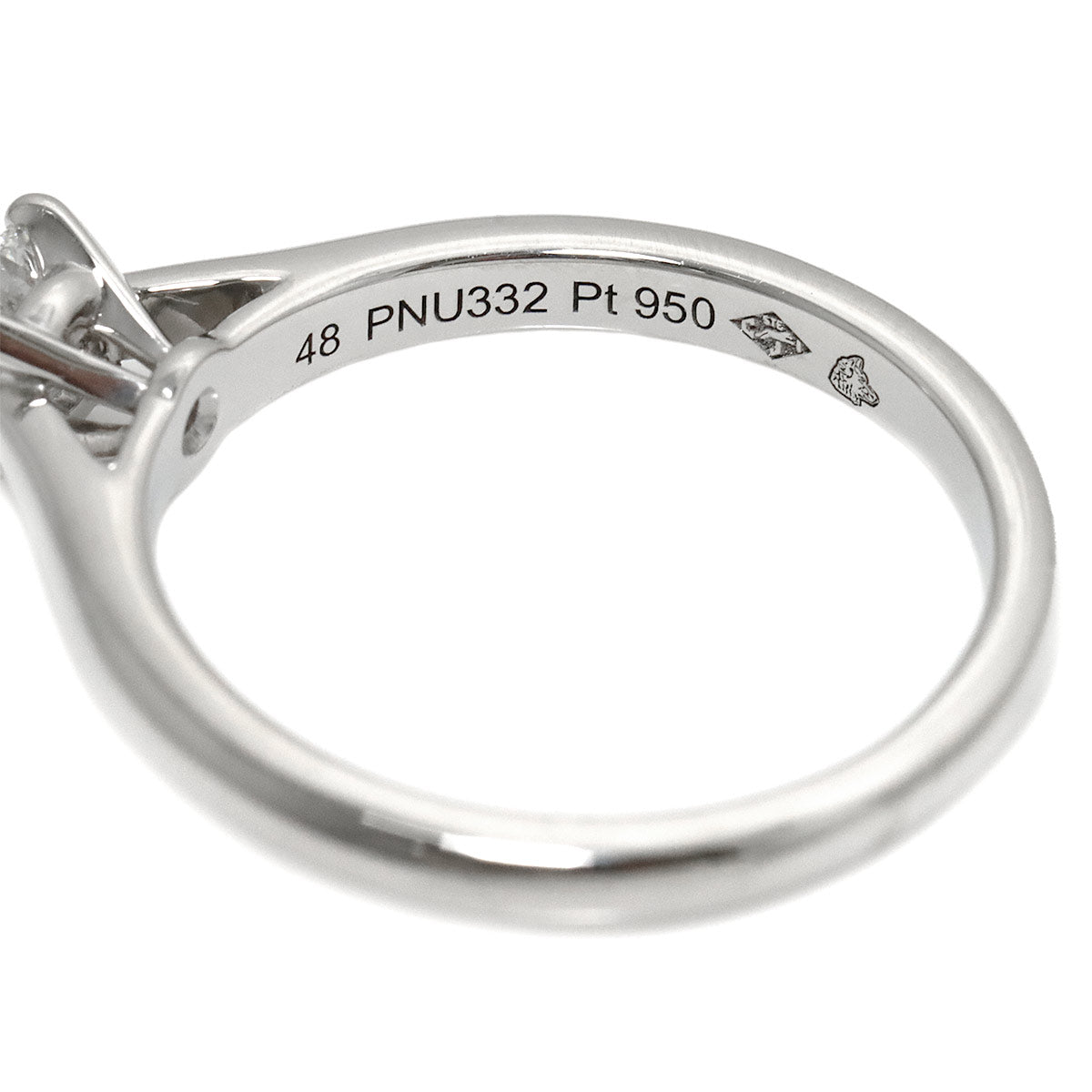 Diamond 0.30ct F/IF/EX Ring Pt Size48 4.5(US)