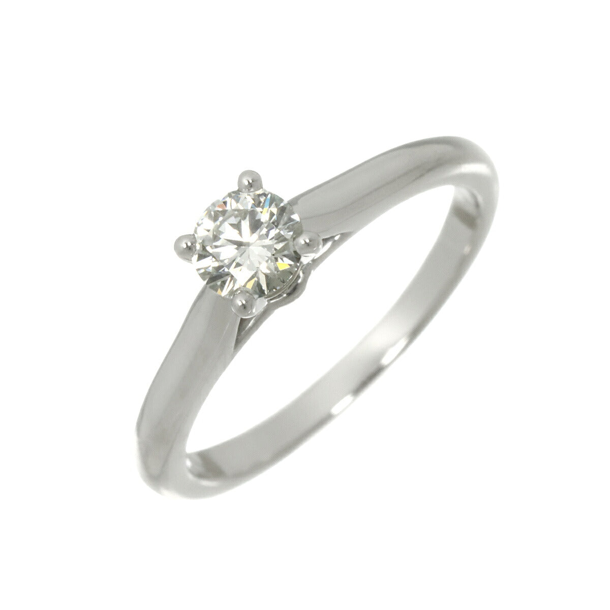 Diamond 0.30ct F/IF/EX Ring Pt Size48 4.5(US)
