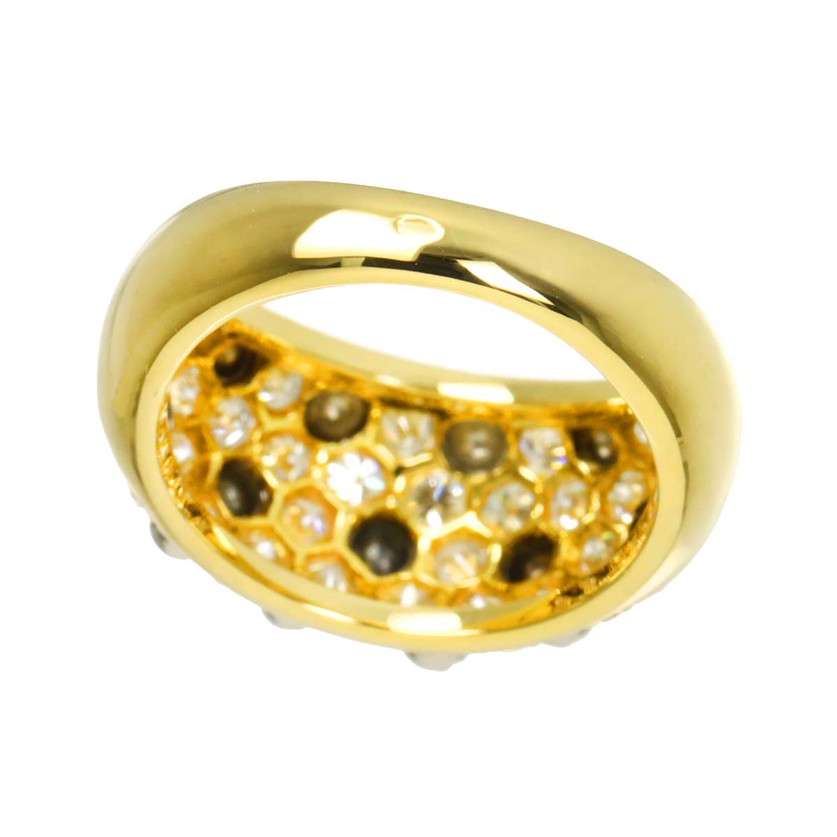 Diamond Ring 18K YG WG 750 size50 5-5.25(US)