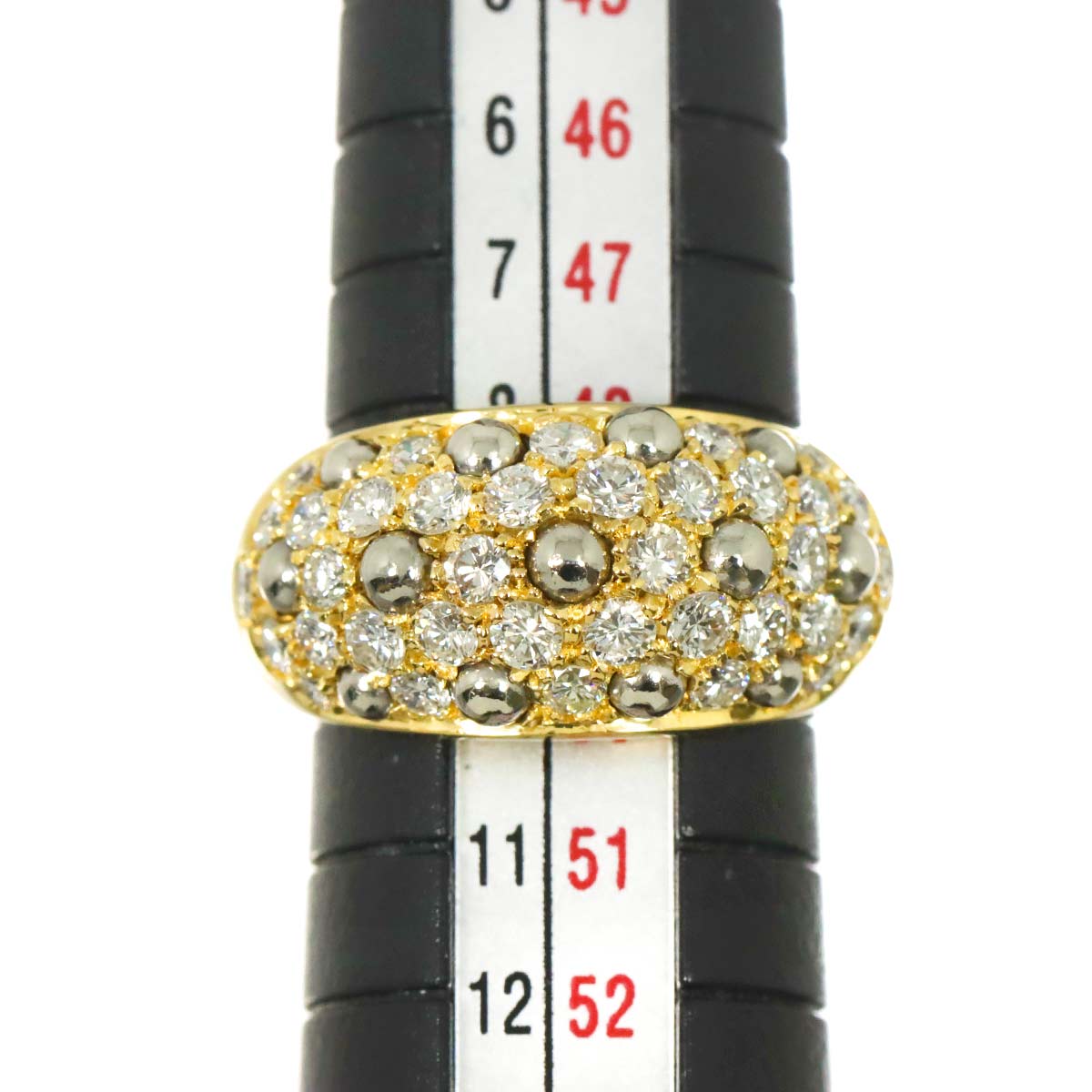 Diamond Ring 18K YG WG 750 size50 5-5.25(US)