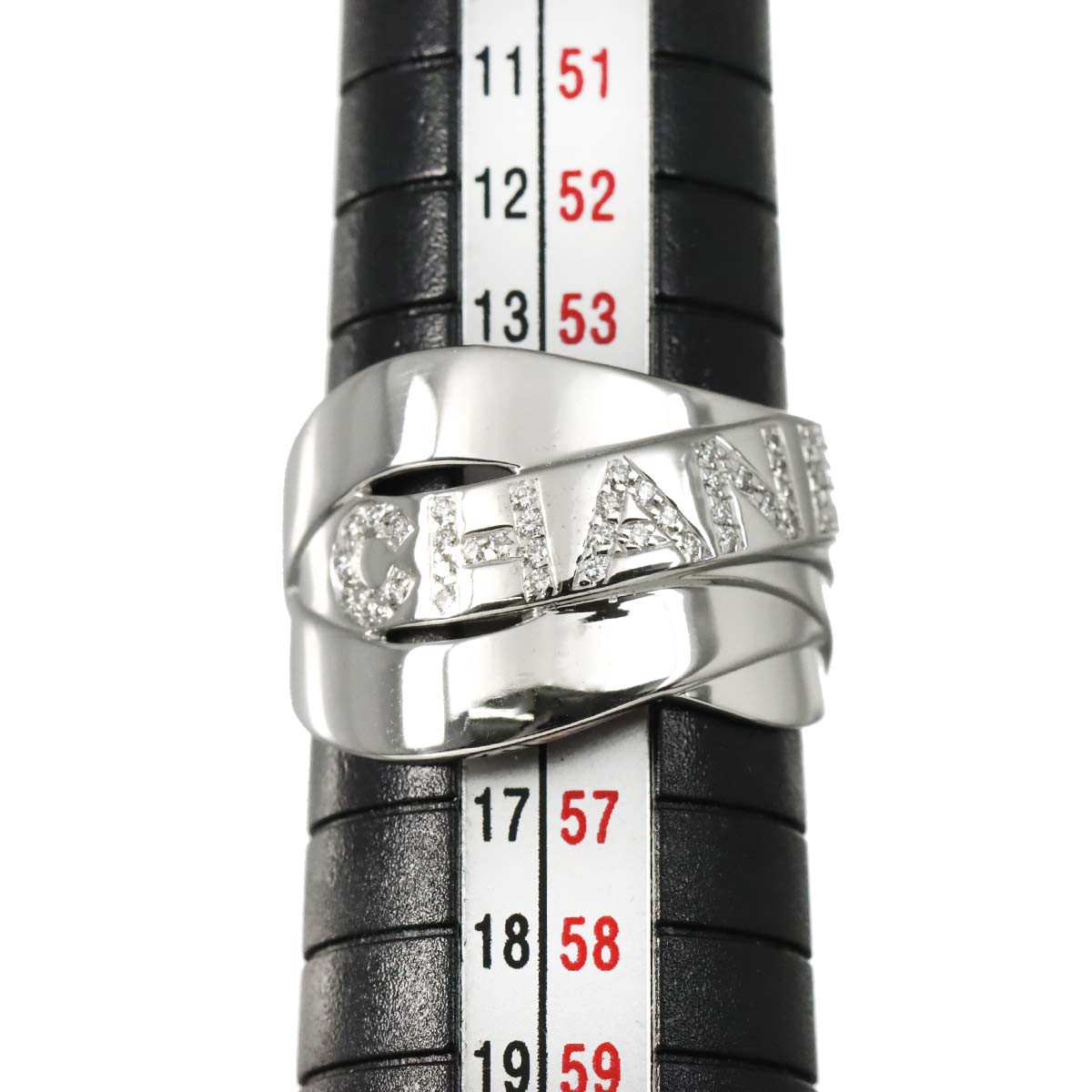 Bolduc Diamond Ring 18K White Gold 750 size55 6.75(US)