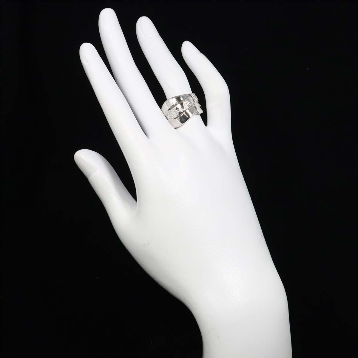 Bolduc Diamond Ring 18K White Gold 750 size55 6.75(US)