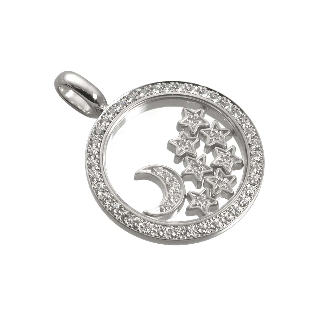 Happy Diamond Pendant Top 18K White gold 750