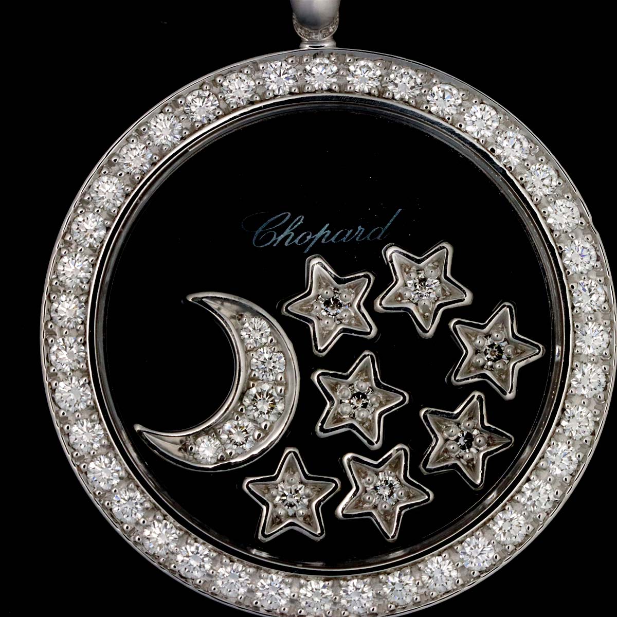 Happy Diamond Pendant Top 18K White gold 750
