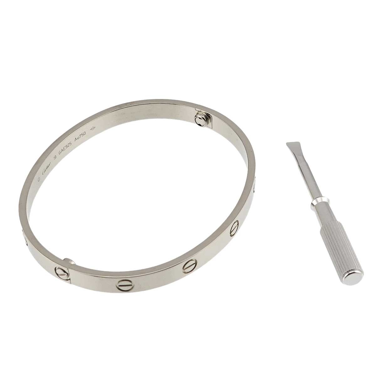 Love Bracelet Bangle 18K WG 750 Size19