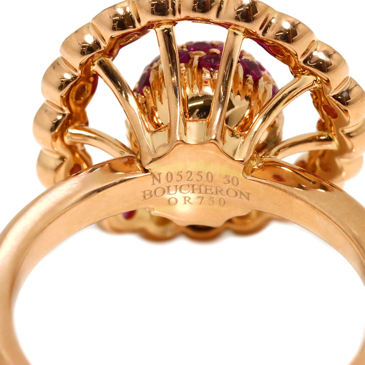 Sapphire Diamond Ring 18K PG 750 size50 5.25(US)