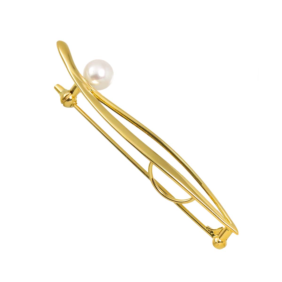 Akoya Pearl 6.2mm Brooch 18K YG 750