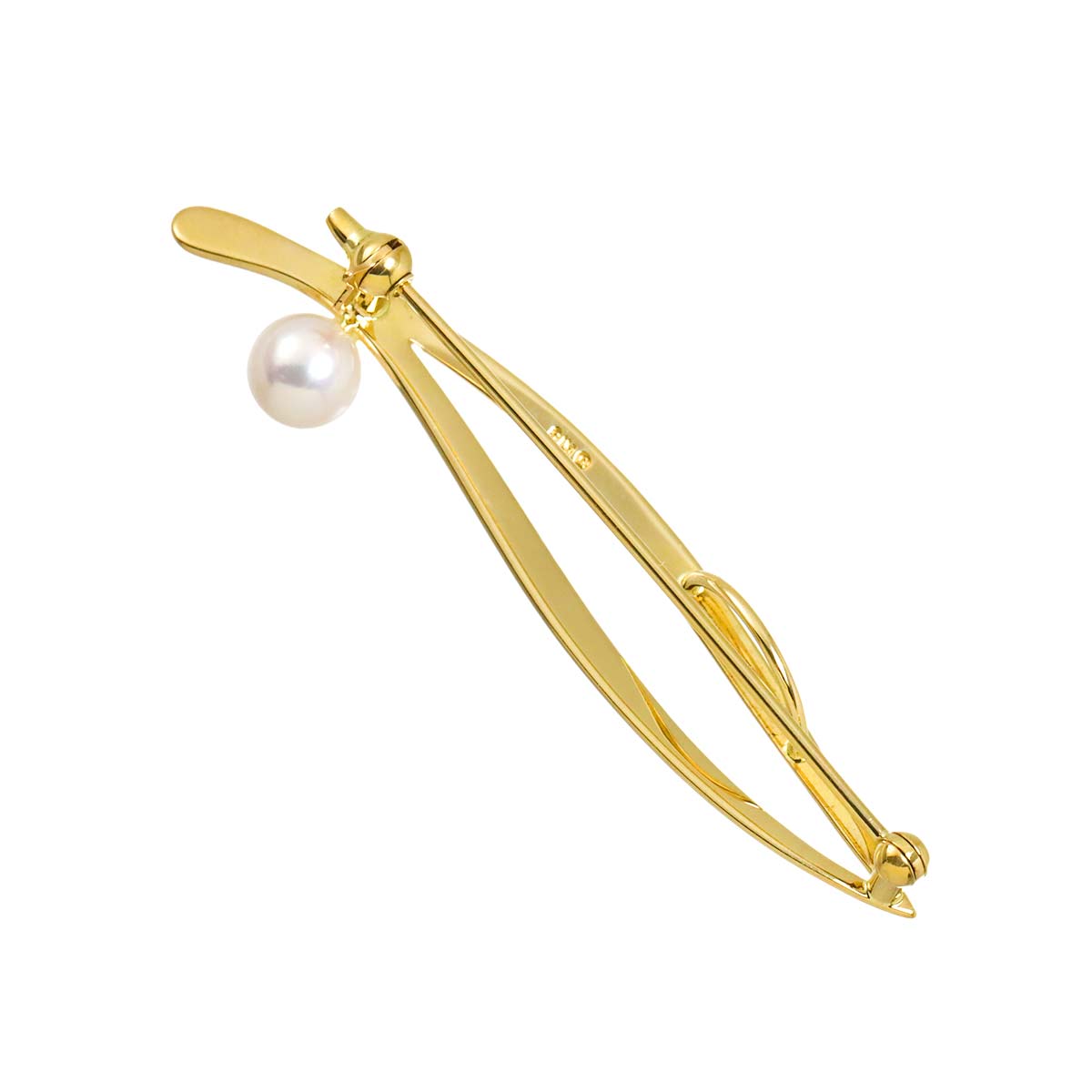 Akoya Pearl 6.2mm Brooch 18K YG 750