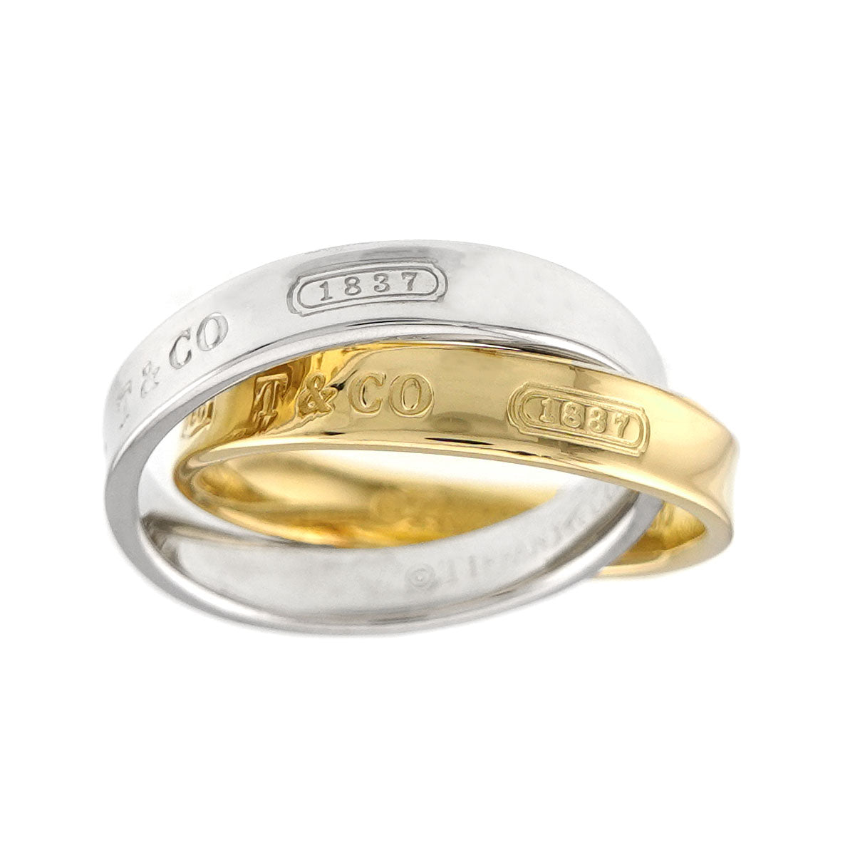 1837 Interlocking Ring 18K YG 750 SV 925 size5.25(US)